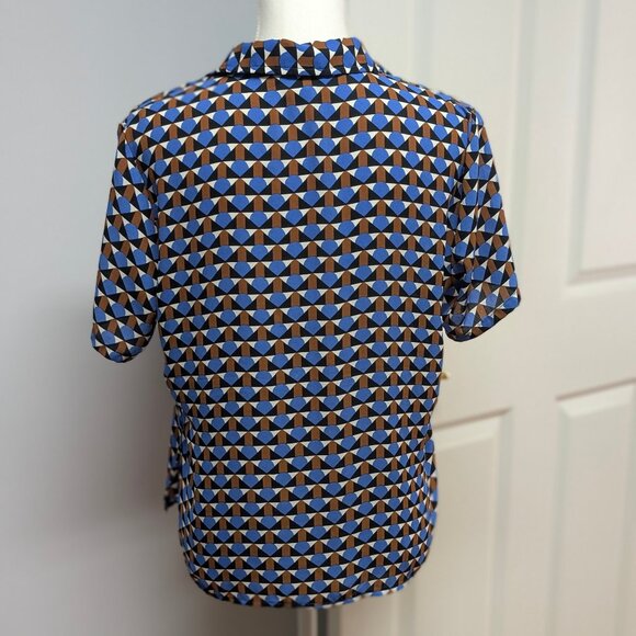 Carolina Belle Geometric Patterned Blouse Size S - Picture 2 of 6